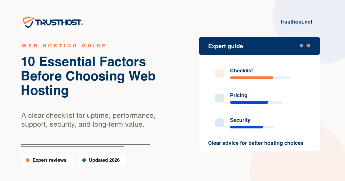 10 essential factors to consider before choosing a web hosting service