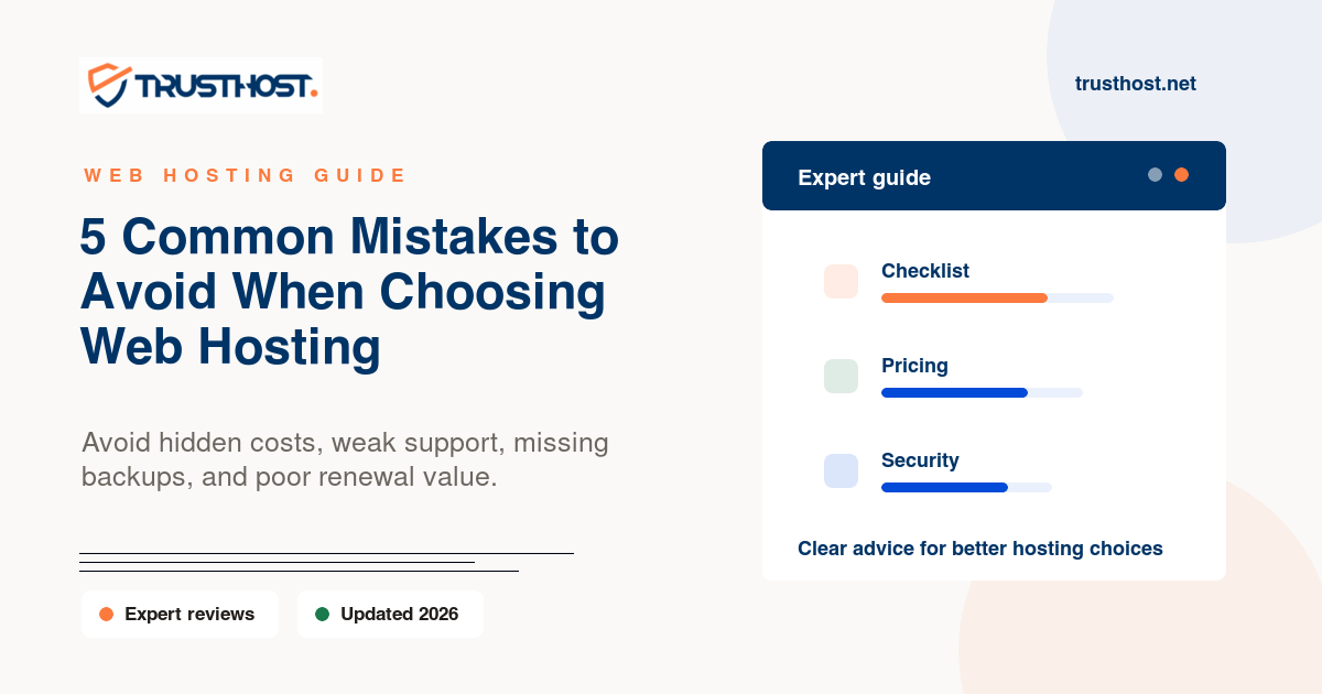5 Common Mistakes to Avoid When Choosing Web Hosting